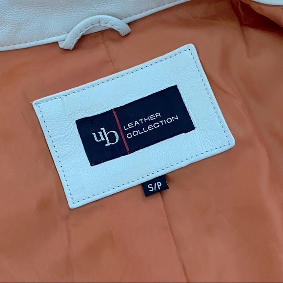 URBAN BEHAVIOR Beige Leather Moto Jacket - Picture 5 of 7